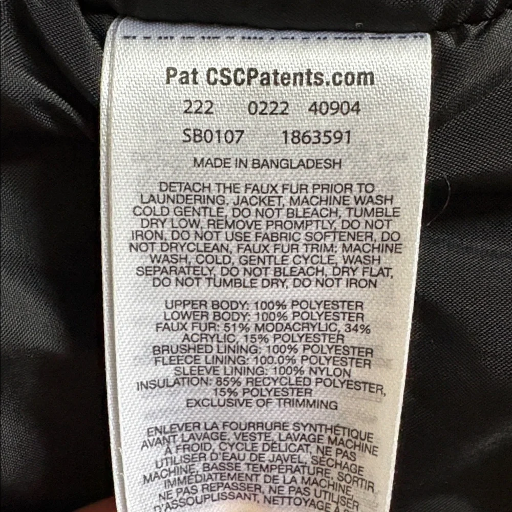 Columbia OmniTech Black Parka  with Faux Fur Trim Size Large